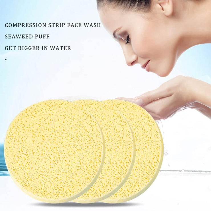 12 PCS Compressed Facial Sponge, Face Cleansing Sponges with Storage Container