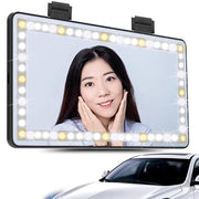 Car Vanity Mirror, Makeup Mirror with 3 Light Modes and 60 LEDs, Rechargeable LED Light