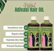 Adivasi Herbal Hair Growth Oil | Controls Hairfall | Strong and Healthy Hair (Pack of 2) 125ml Each